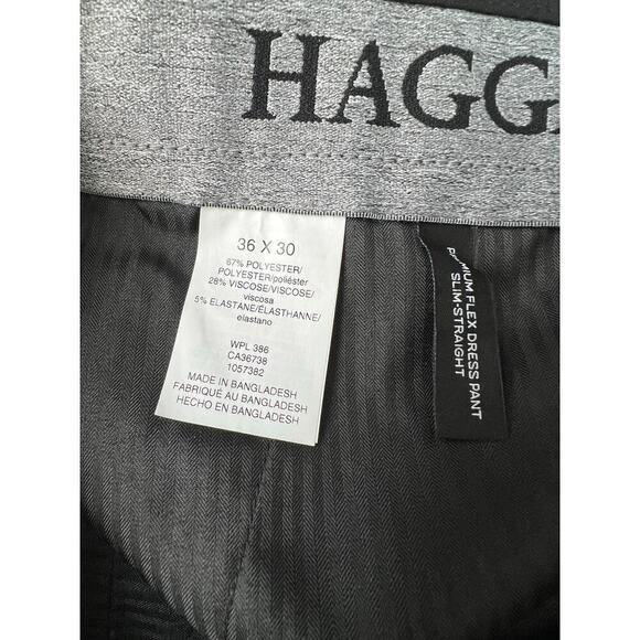Men's Haggar Slim Straight Dress Pant, NWT, 36"x30", black - Picture 6 of 9